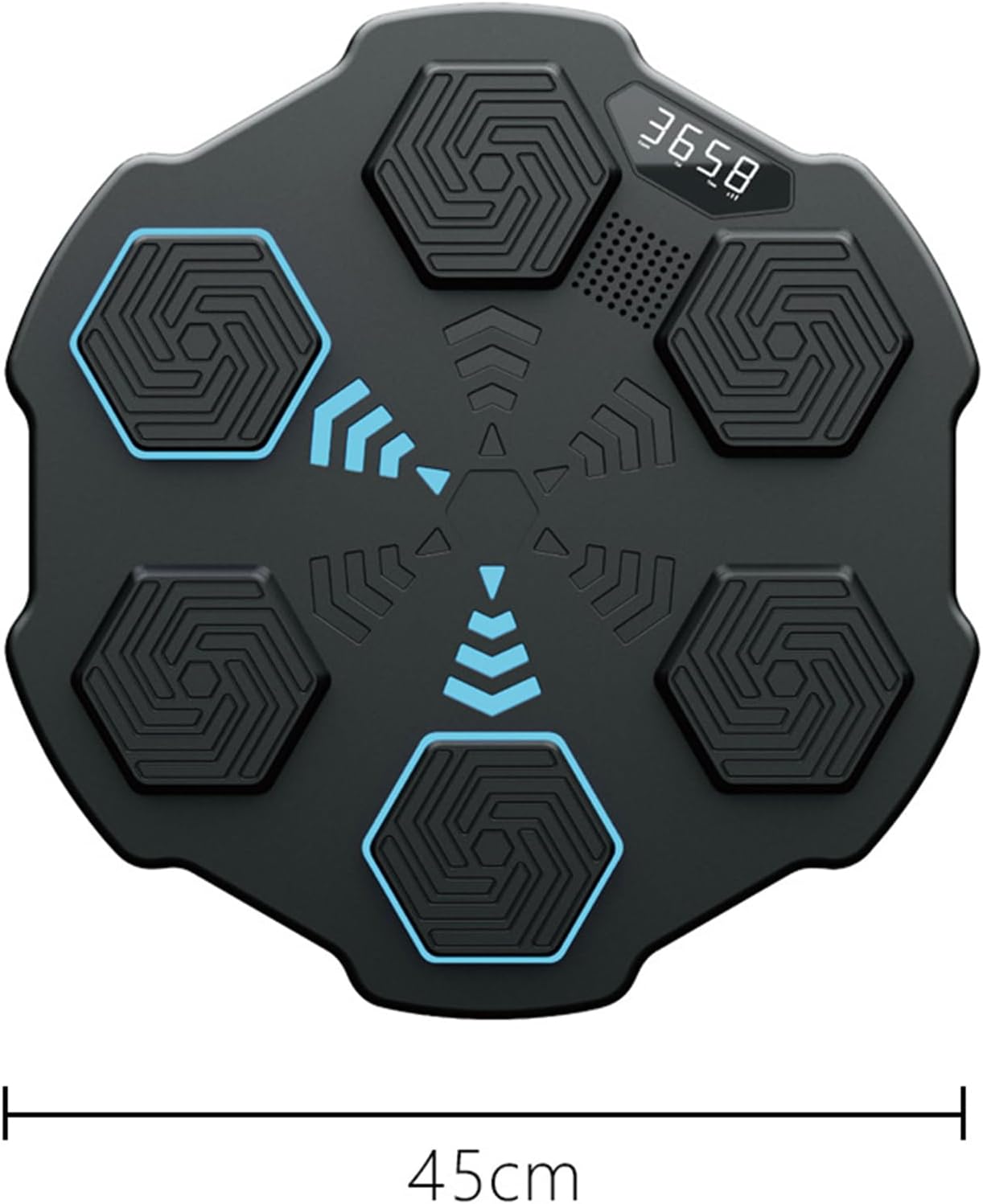 Music Boxing Machine,Digital Boxing Gym Equipment with Rhythm Light and Real-Time Workout Data,Wall Punching Pad for Home and Office