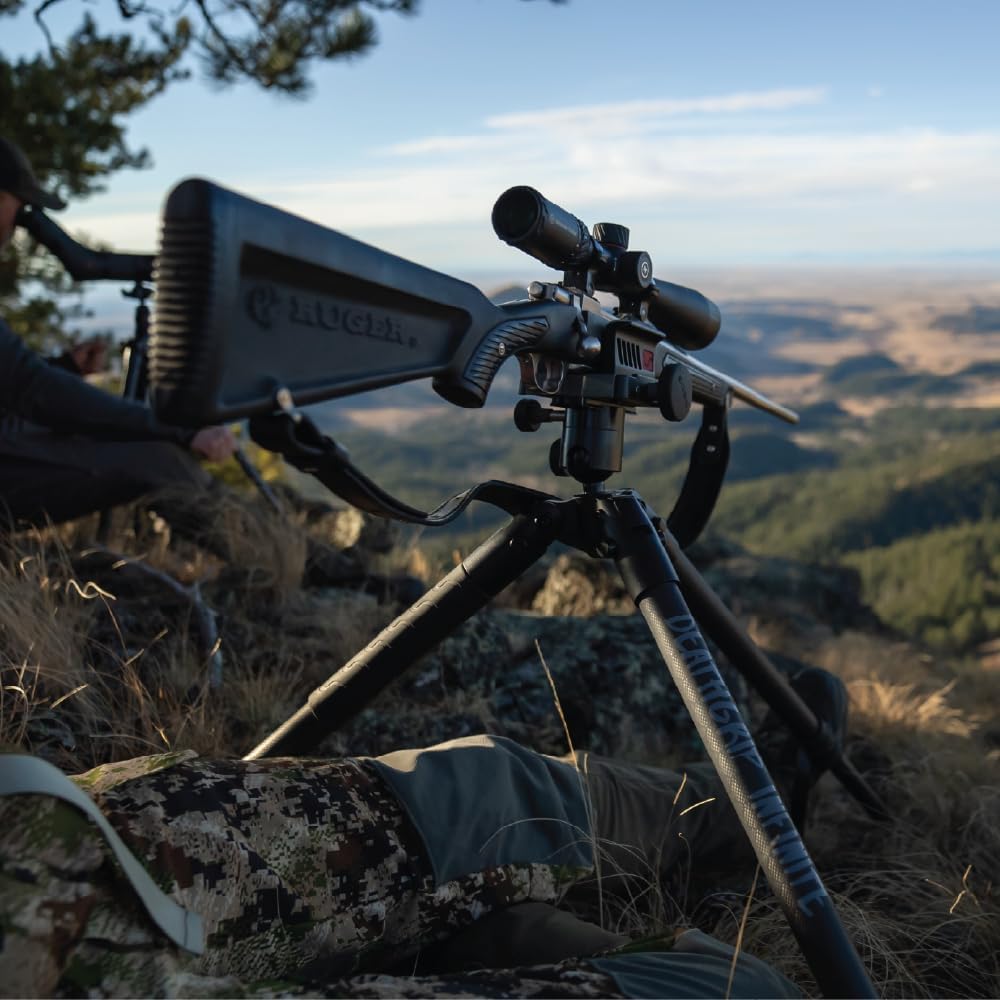 BOG DeathGrip Aluminum Tripod with Durable Frame, Lightweight, Stable Design, Bubble Level, Adjustable Legs, Shooting Rest, and Hands-Free Operation for Hunting, Shooting, and Outdoors