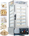 6-Layer Commercial Electric Steamer 2200W Electric Steamed Bun Machine 30-110℃ Temperature Range Anti-Dry Burning Food Steamer Warmer for Store Buffet