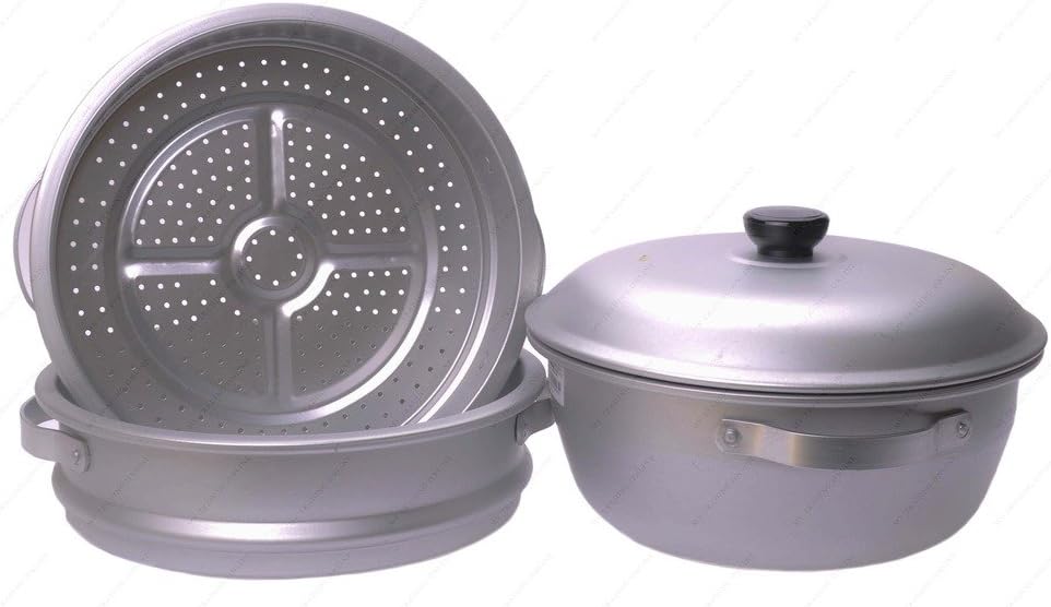 M.V. Trading ST50 3-Tier Aluminum Steamer, 20-Inch
