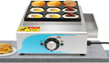 Commercial Electric Heating Cake Maker Griddle, Omelette Maker Non-Stick, 9 Holes Egg Mini Pancake Frying Pan, 50-300℃ Safe Temperature Control Rapid Heating