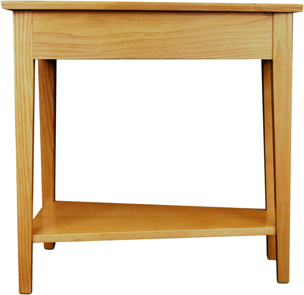 Leick Home 10074-DS Recliner Wedge Side Table with Shelf, Desert Sand