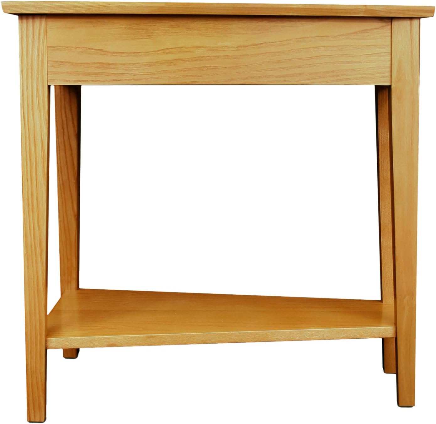 Leick Home 10074-DS Recliner Wedge Side Table with Shelf, Desert Sand