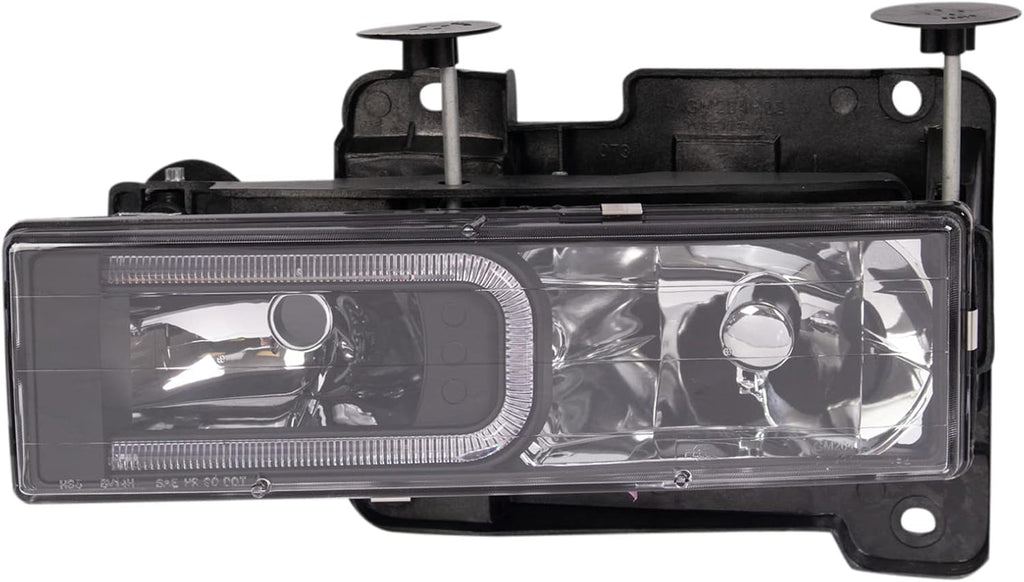 TRQ 8 Piece Front Light Set Lower Marker Lights Parking Lights Upper Reflectors Set LED C Light Bar Driver & Passenger Side Compatible with Chevrolet Tahoe C1500 C2500 C3500 K1500 K2500 K3500 94-99