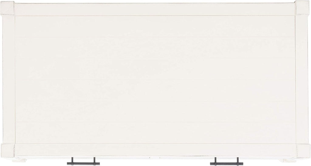 Safavieh Home Collection Filbert Distressed White 2-Drawer Bottom Shelf Coffee Table COF5703A