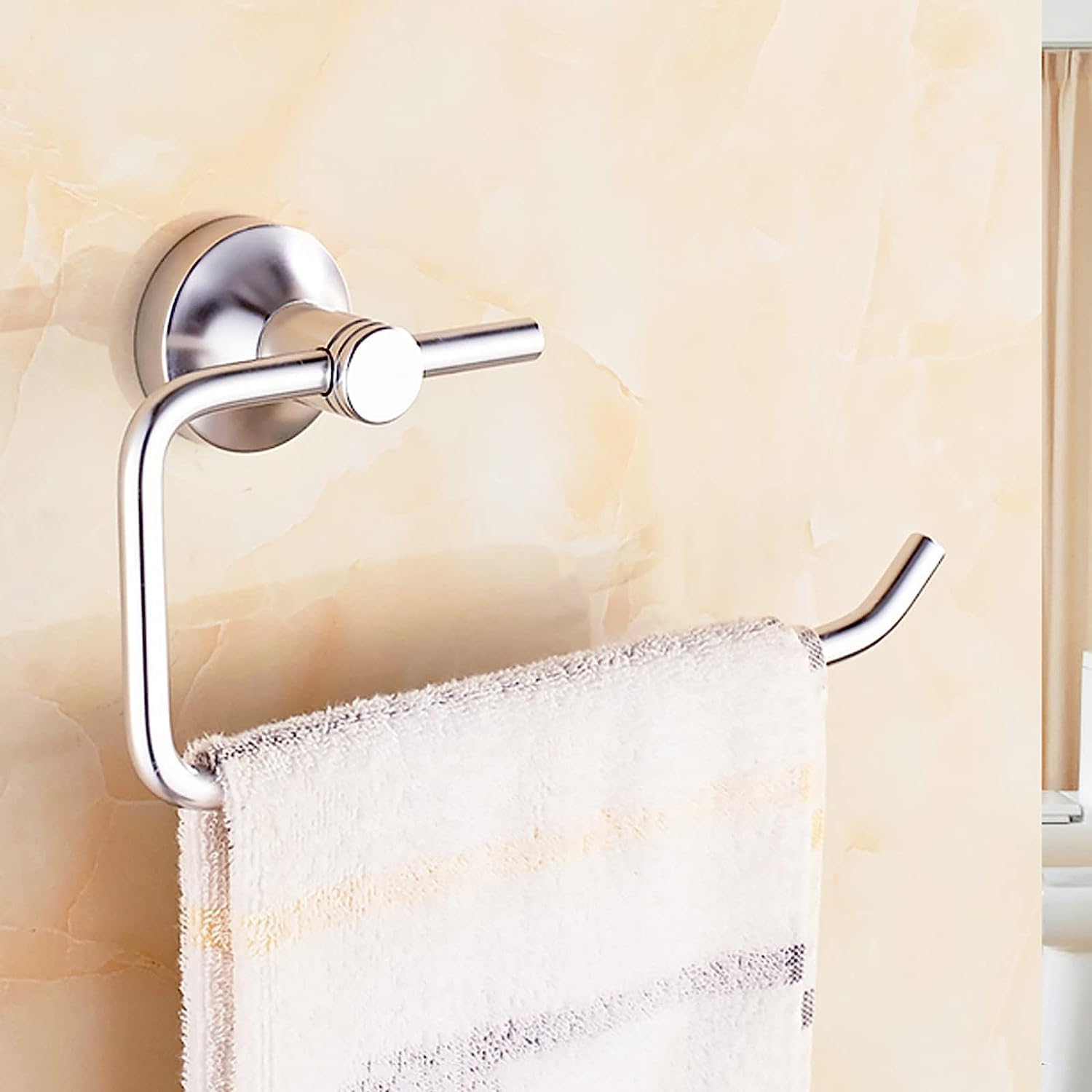 Towel Rings for Bathroom, Aviation Aluminum Towel Holder Hand Towel Ring Hanging ?Round Hanger Polished Chrome Contemporary Style Bathroom Accessories for Bathroom, Kitchen, Hotel, Toilet