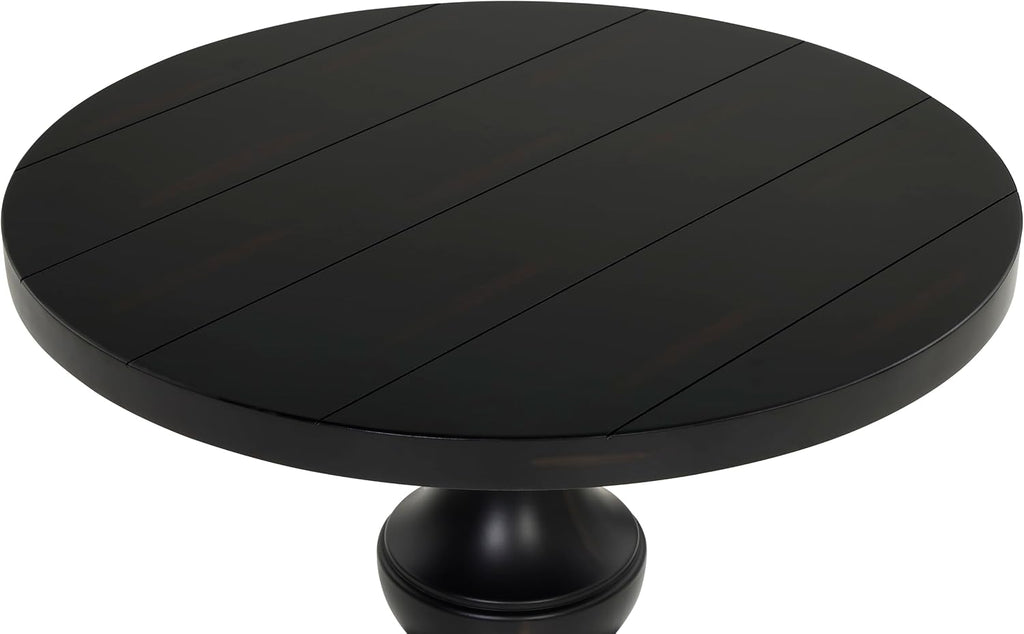 Roundhill Furniture Caesar Traditional Round Pedestal End Table