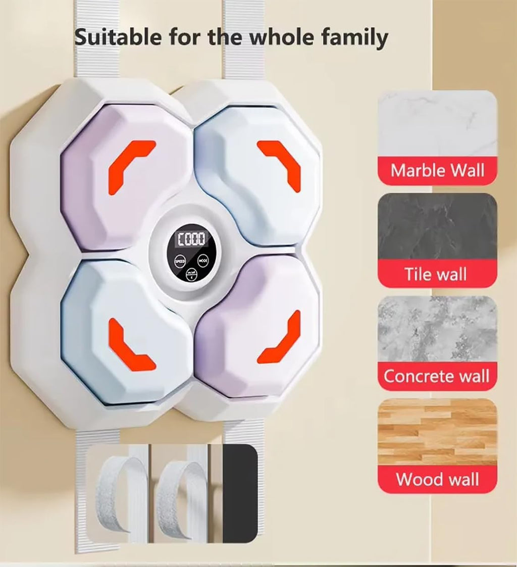 Wall Mounted Music Boxers Kids Boxing Machine Music Boxing Machine Smart Electronic Boxing Target Boxing Punch Equipment for Rhythm Training Improve Reflex Release