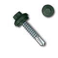 EAGLE 1 Long-Life Metal Roofing Screws: #14 x 1.25 Dome Cap Metal Building Screws (250-Count), Self-Drilling Tip, EPDM Washer, Multiple Colors/Includes 5/16' Magnetic Hex Bit Driver (Forest, 250)