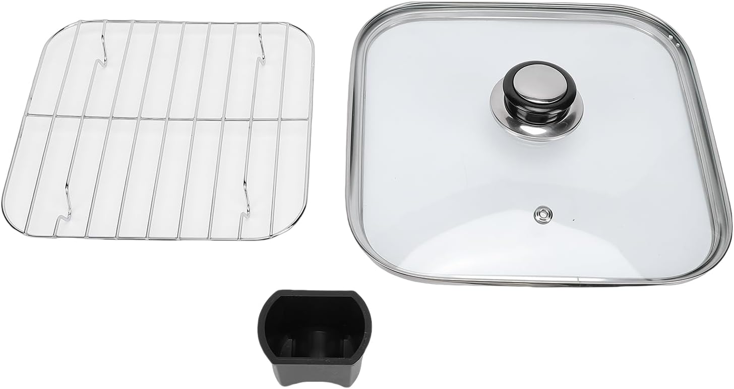 Sided Electric Griddle Nonstick Pancake Maker Hot Pot Steam Fryer for Small Kitchens Compact Multi Functional
