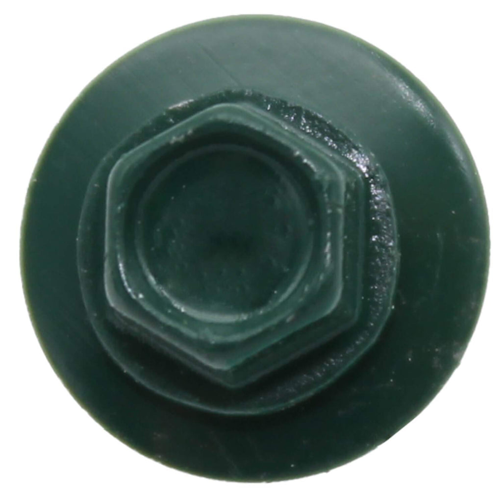 #14 Metal Roofing Screws: (1000) Screws x 1' Ivy/Forest Green Hex Head Sheet Metal Roof Screw. Self Starting/Tapping Metal to woodsheet Metal Screws with EPDM Washer. for Corrugated Roofing