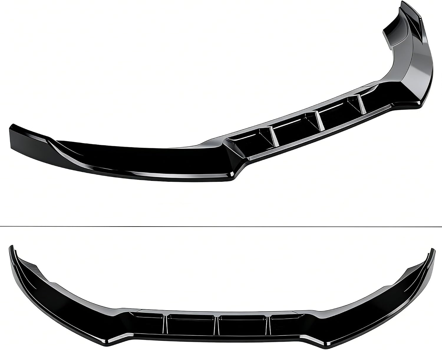 Front Bumper Lip Splitter Compatible with Ford Escape 2013-2016 Accessories Under Chin Spoiler Body Kit Underbody Add On ABS Material Gloss Black