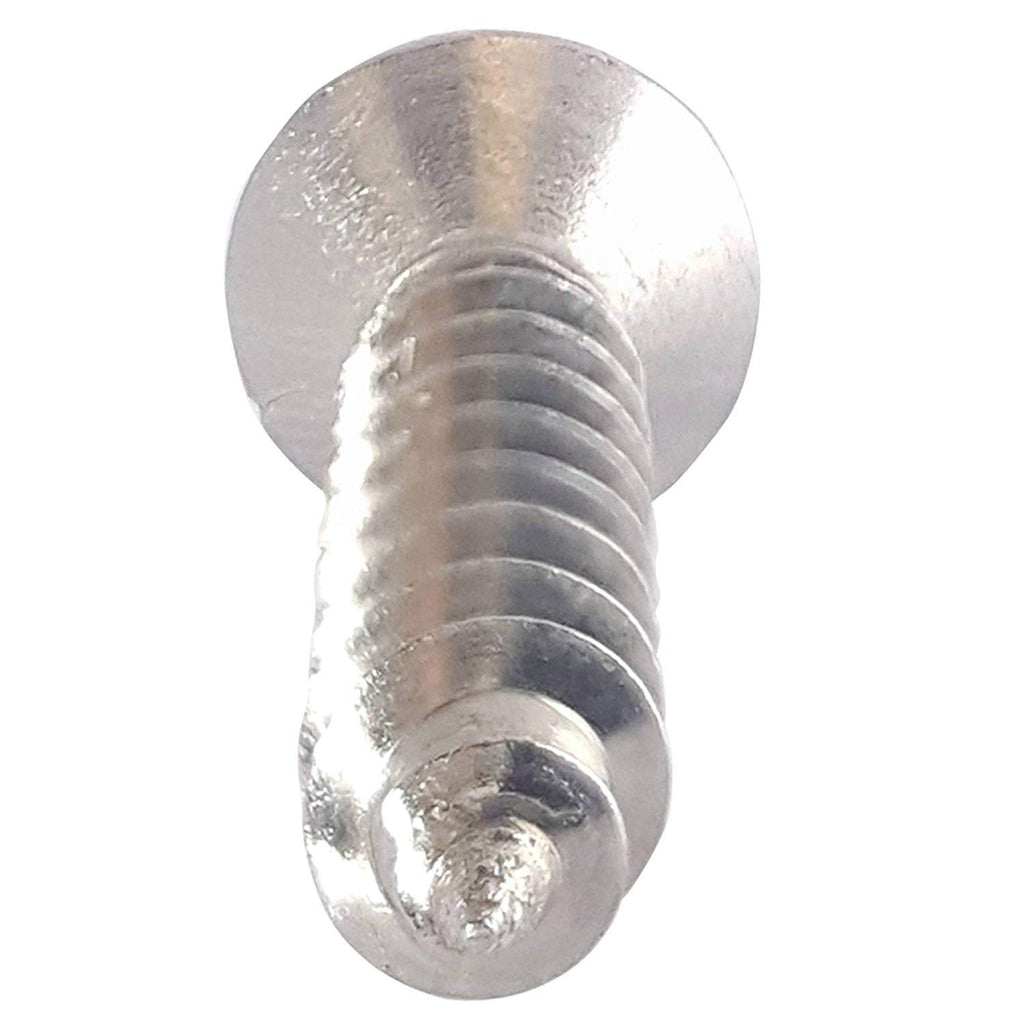 #10 x 2 Oval Head Sheet Metal Screws, Square Drive, Stainless Steel 18-8, Full Thread, Bright Finish, Self-Tapping, Type A, Quantity 2500 By Fastenere