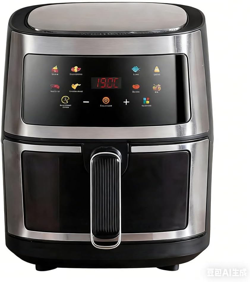 Air Fryer with Viewing Window,Convection Oven Multi-Function Appliance for Frying, Roasting, Baking, Steaming & Dehydrating 1350W Grey