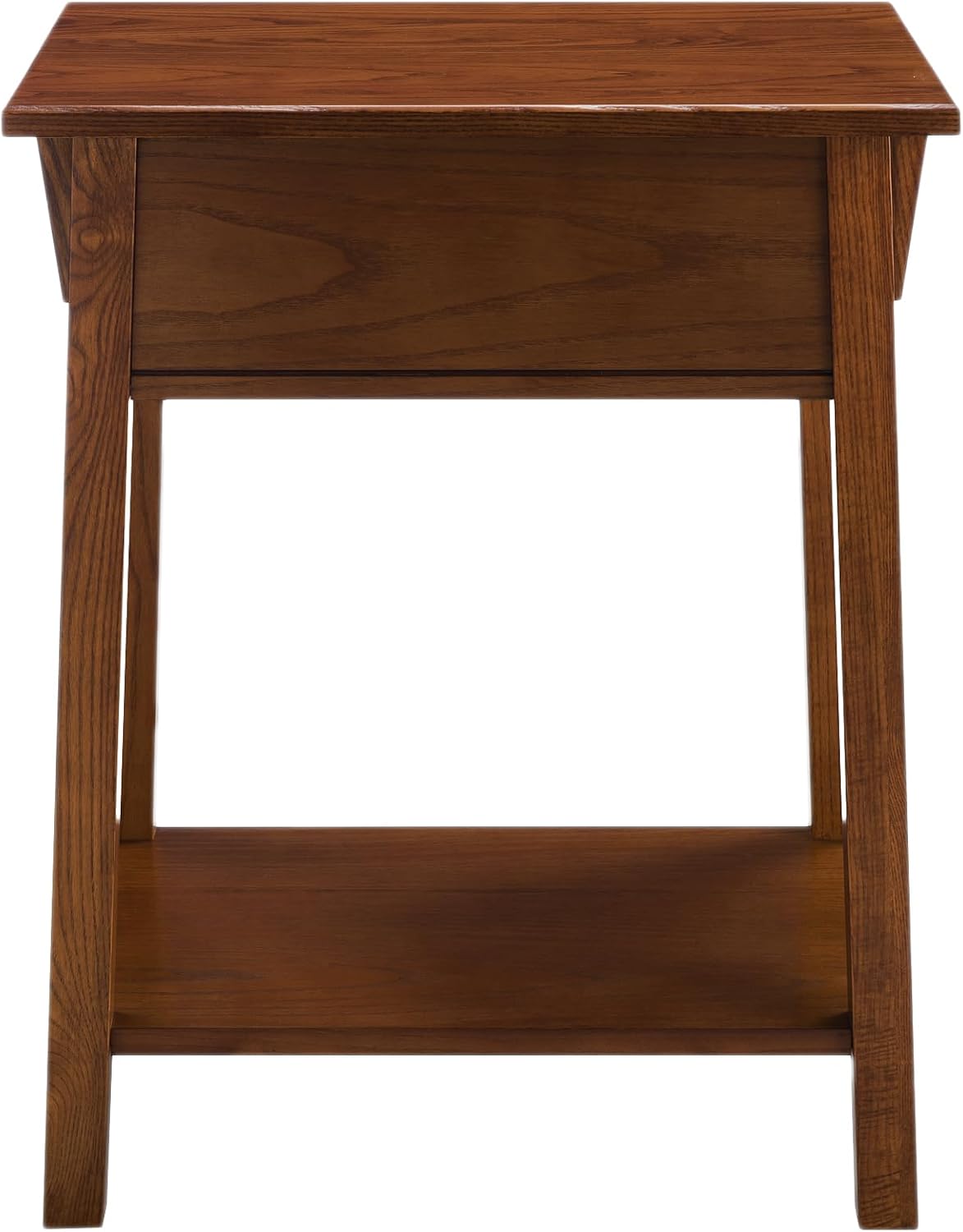 Leick Home Mission End Table, Solid Wood, 1 Storage Drawer, Bottom Display Shelf, Easy-Assembly, For Living Room/Bedroom, Russet, 16.0 in. L x 22.0 in. W x 28.0 in. H, 9066-RS