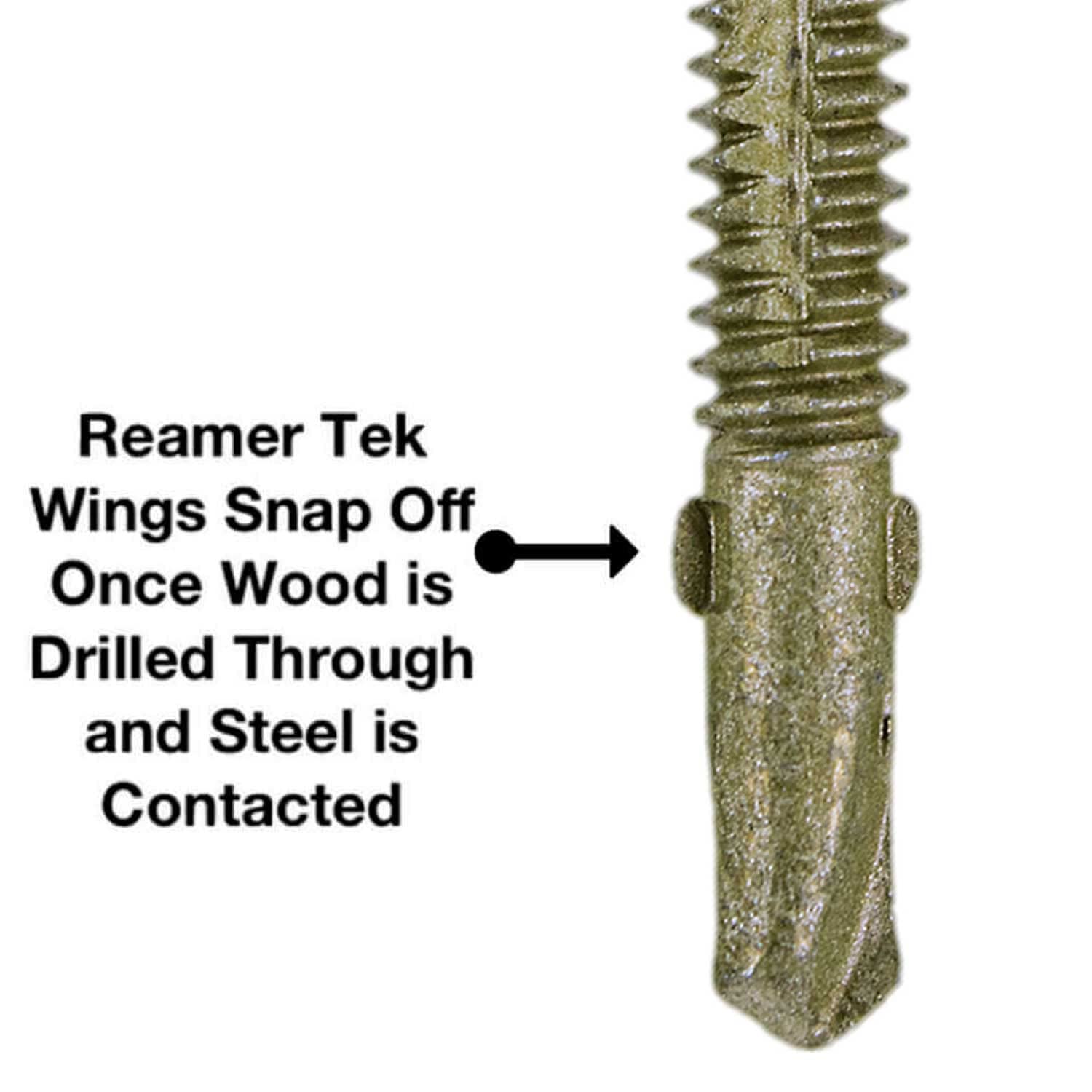 Jake Sales #10x1-5/8 Reamer Tek Torx/Star Head Self-Drilling Wood to Metal Screws - for Flatbeds, Trailers or Fastening Wood to Steel -T-25 Torx Screw Head (Full Box 4000 Screw Count)