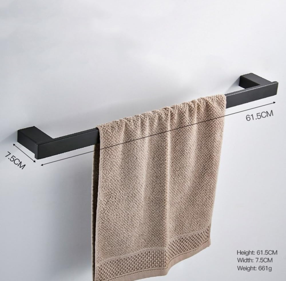 Bathroom Accessories Set Matt Black Finish Wall Toilet Paper Holder Towel Bar Shelf Brush Holders Bath Hardware Set 10 Choice,Sing Towel Bar