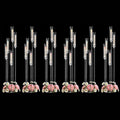 6PCS Acrylic Candelabra Centerpieces for Tables, 5 Arm Clear Candelabra Candle Holders for Wedding Centerpieces, Tall Floor Candelabras for Event Party Home Decor Fits 0.8 LED Candles