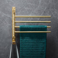 Bathroom Accessories Bathroom Shelf Towel Rack Paper Holder Toilet Brush Holder Towel Ranger Brushed Gold Brass Bath Hardware,Four bars12