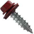 #14 Metal Roofing Screws: (1000) Screws x 1' Dark RED Hex Head Sheet Metal Roof Screw. Self Starting/Tapping Metal to woodsheet Metal Screws with EPDM Washer. for Corrugated Roofing