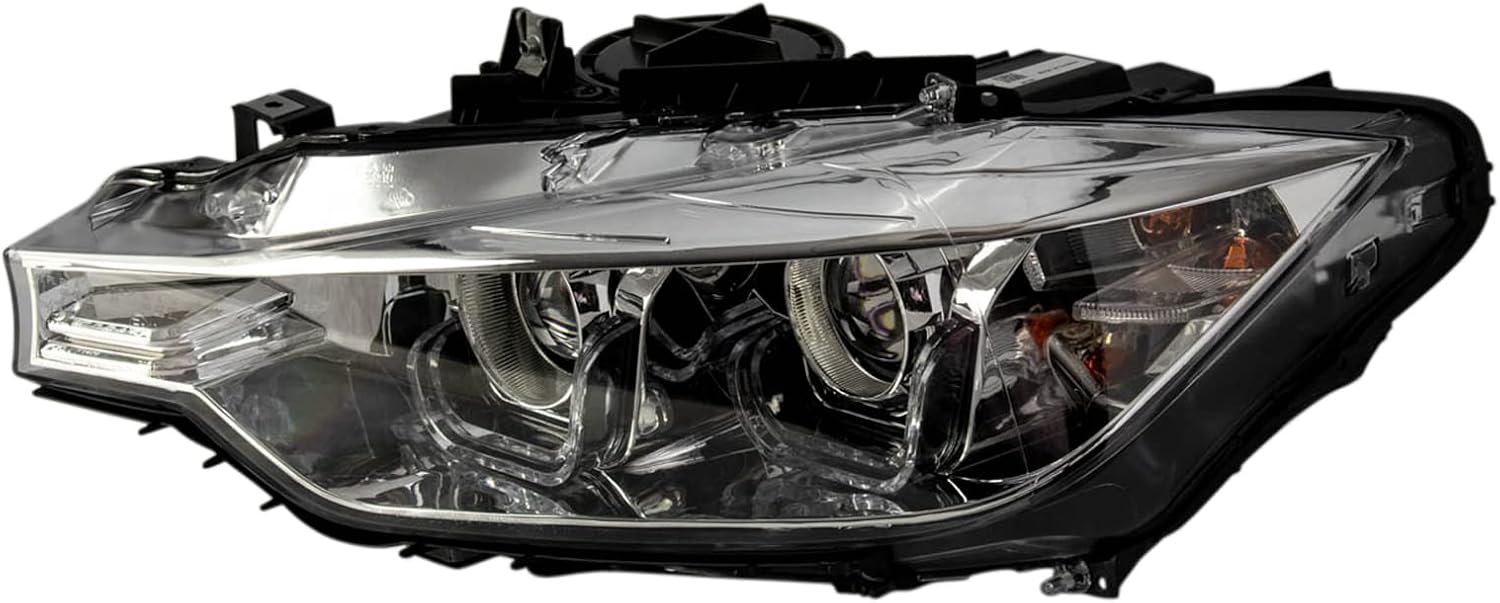 TRQ 2 Piece Headlight Assembly Set Performance Halogen Driver & Passenger Side Compatible with BWM 328i 335i 2012-2015 BM2502169 BM2503169