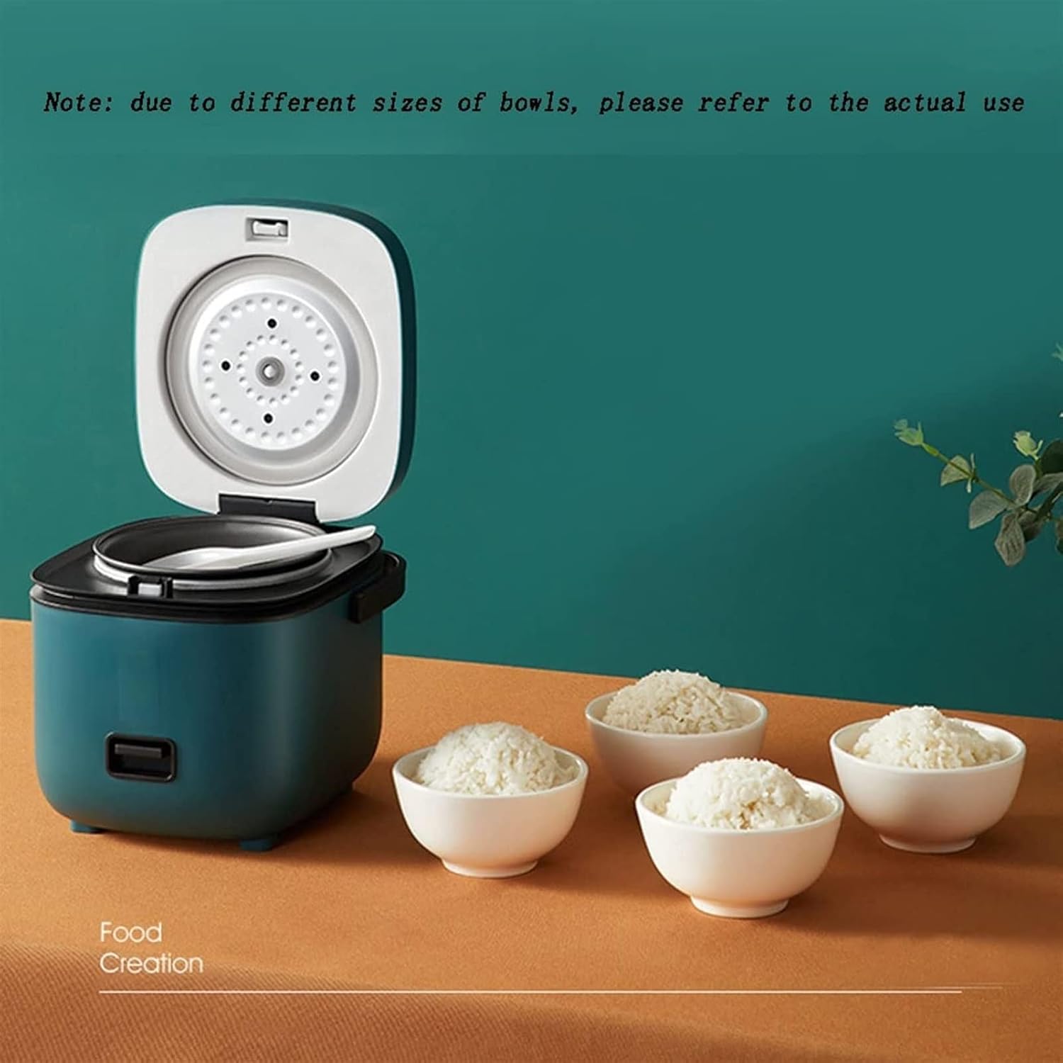 THEGA Rice Cooker - Mini Rice Cooker, Home Kitchen Appliances 2-Layer Heating Food Steamer, Multifunction Meal Cooking Pot, Cooking Pot with Non-Stick Coating, Kitchen Cookware Pot (Color : Green)