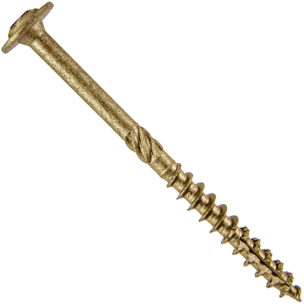 Jake Sales #14 x 3 Construction Lag Screw - Torx/Star Drive Heavy Duty Structural Lag Screw - Exterior Coated - ACQ Compatible - Modified Truss Washer Head. (10 x 100 Count CASE -1,000 Screws)
