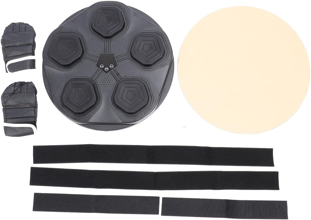 Music Boxing Machine with Real Time Feedback, Electronic Wall Target for Interactive Training, Suitable for Kids and Adults, PU ABS Durable Material, 2600mAh Lithium Battery