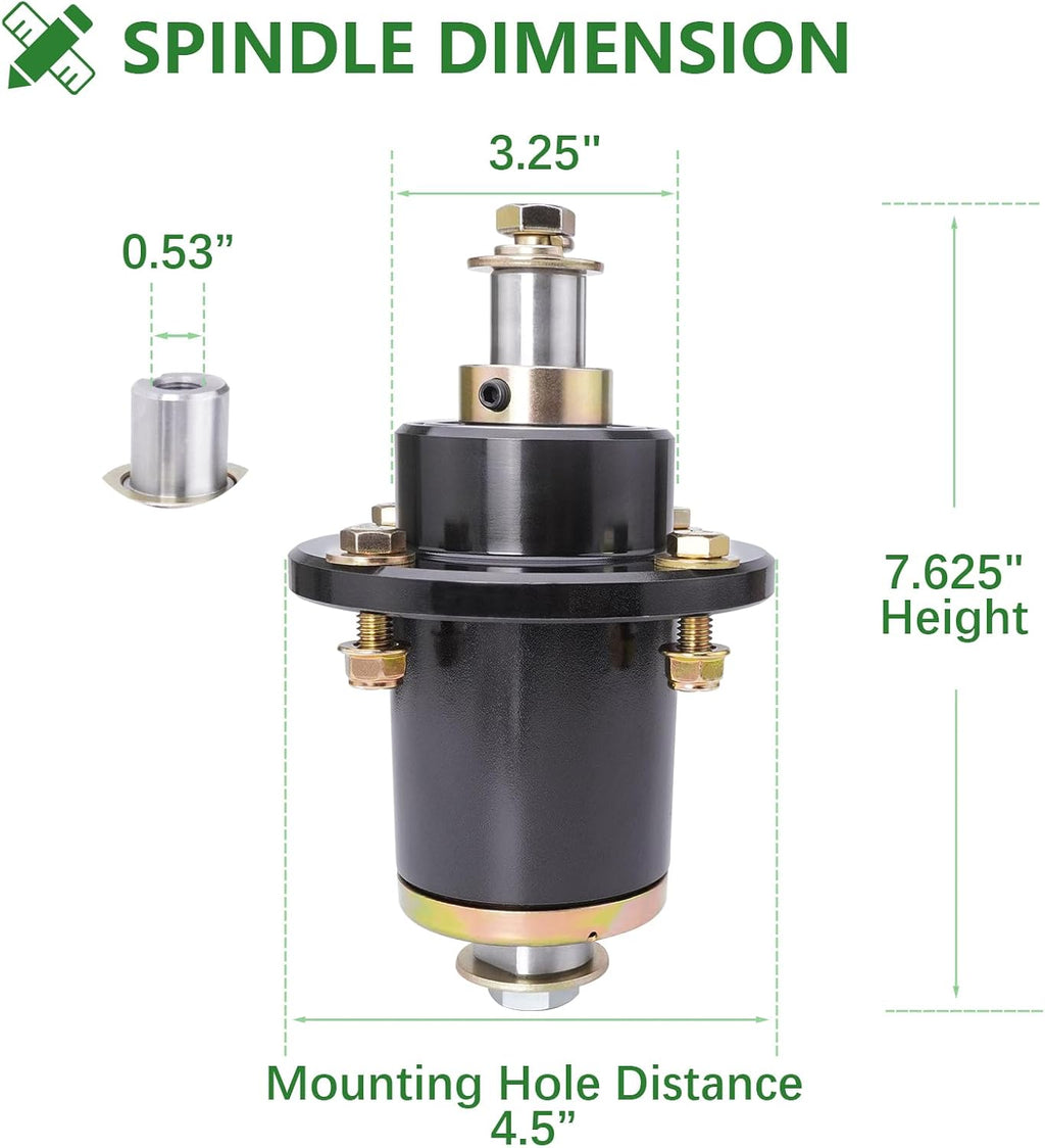 Fit for Ba d Boy 037-6015-00 037-6015-50 Spindle Assembly with 033-6004-00 Pulley for 60' 61' Bad Boy CZT ZT Elite Maverick Outlaw XP Pup Lightning Mower Deck (3 Pack)