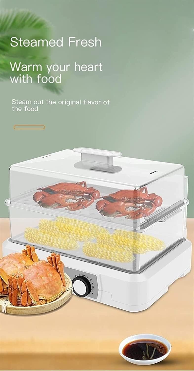 Large-Capacity Double-Layer Dish Cover, Multi-Kinetic Energy Surrounding Integrated Steam Cooker, Large-Capacity Electric Steamer for Kitchen Appliances