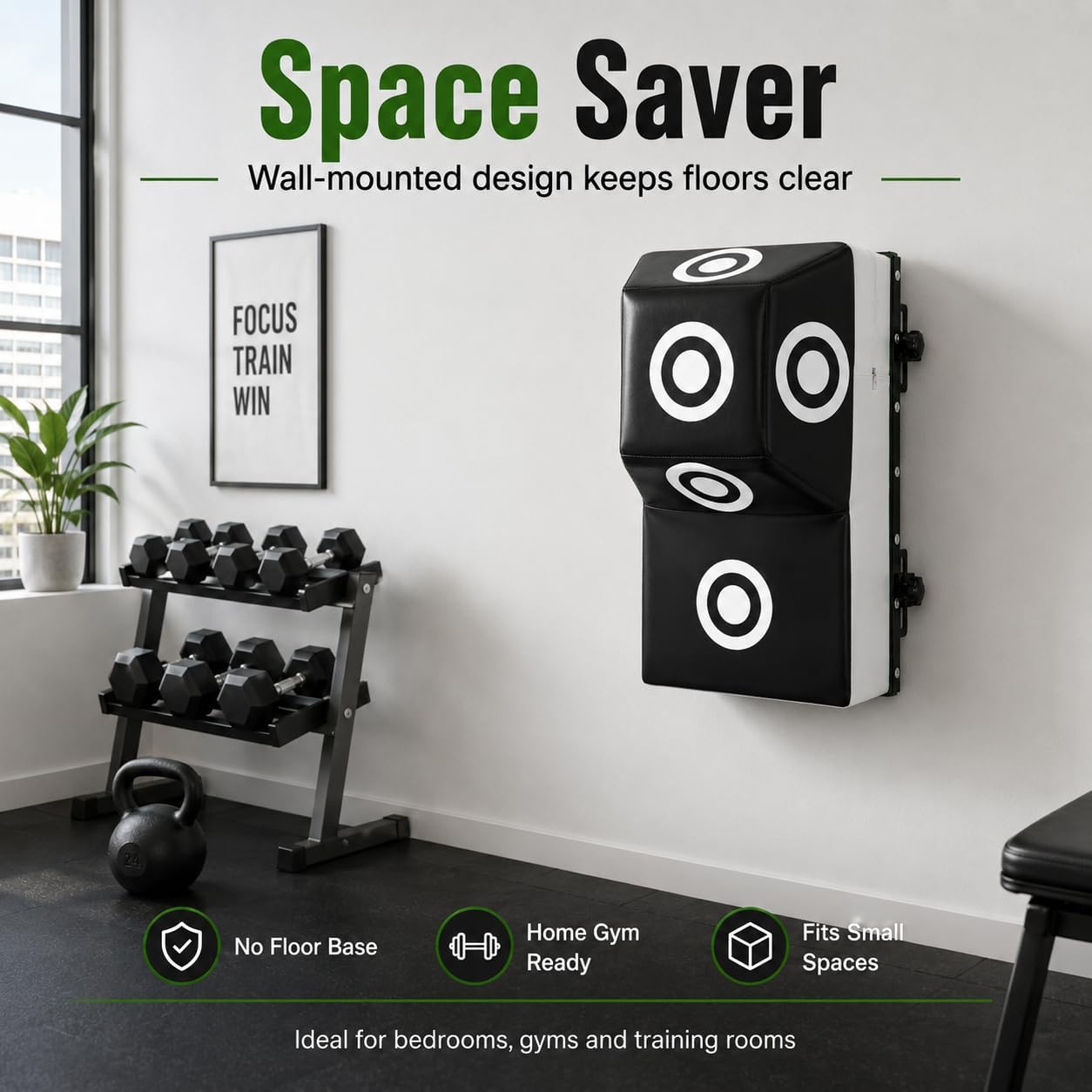Wall Mount Boxing Training Bag - Uppercut Boxing Training Punching Target - Heavy Punching Bag for Adults for Bedroom/Living Room/Gym