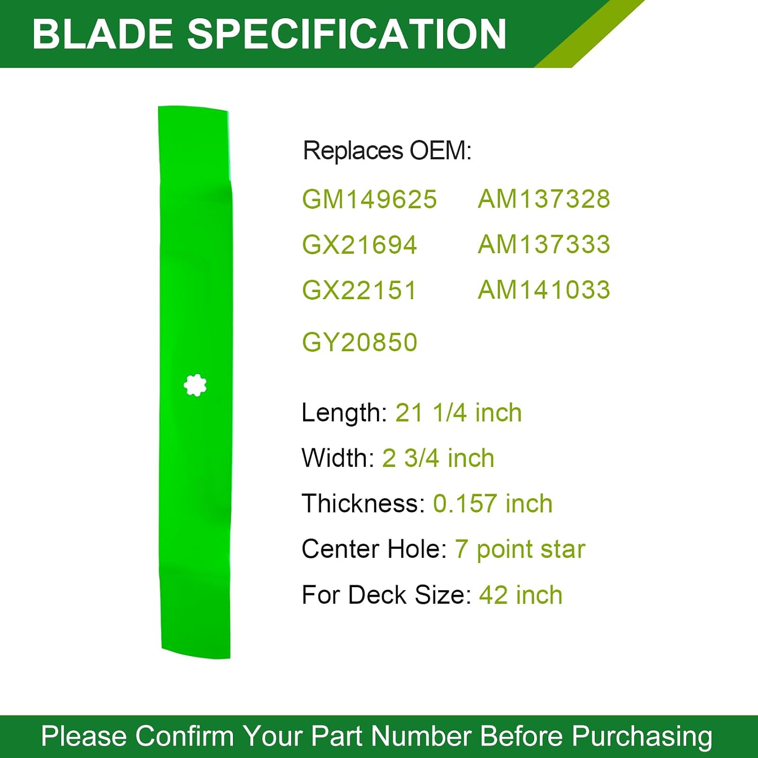 42 Inch Mower Deck Rebuild Kit - Fits John Deere D100 D105 D110 D130 LA100 LA105 LA110 LA115 LA120 LA125 LA135, Spindles(GY21098) Blades(GY20850) Idler Pulley(GY20110 GY20067 GX20367) Belt(GX20072)
