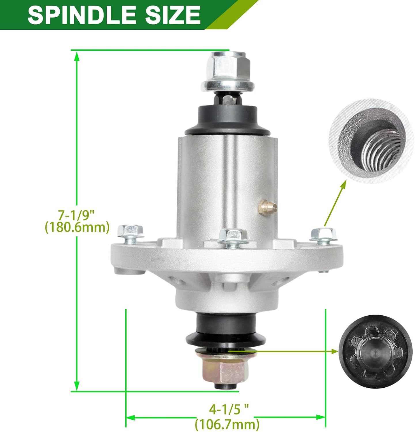 42 Inch Mower Deck Rebuild Kit - Fits John Deere D100 D105 D110 D130 LA100 LA105 LA110 LA115 LA120 LA125 LA135, Spindles(GY21098) Blades(GY20850) Idler Pulley(GY20110 GY20067 GX20367) Belt(GX20072)
