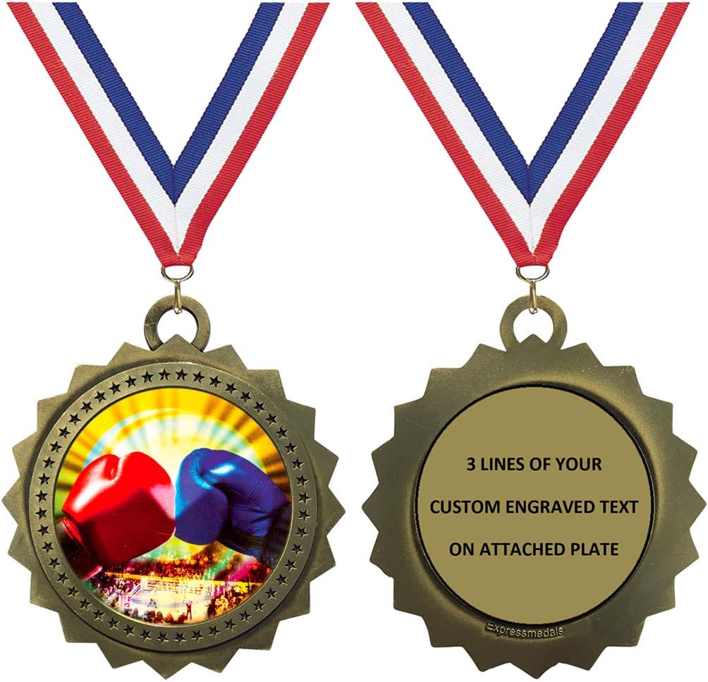 1 to 50 Packs Boxing Gold Medals Trophy Award with Free Custom Engraving D03-MY412