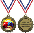 1 to 50 Packs Boxing Gold Medals Trophy Award with Free Custom Engraving D03-MY412
