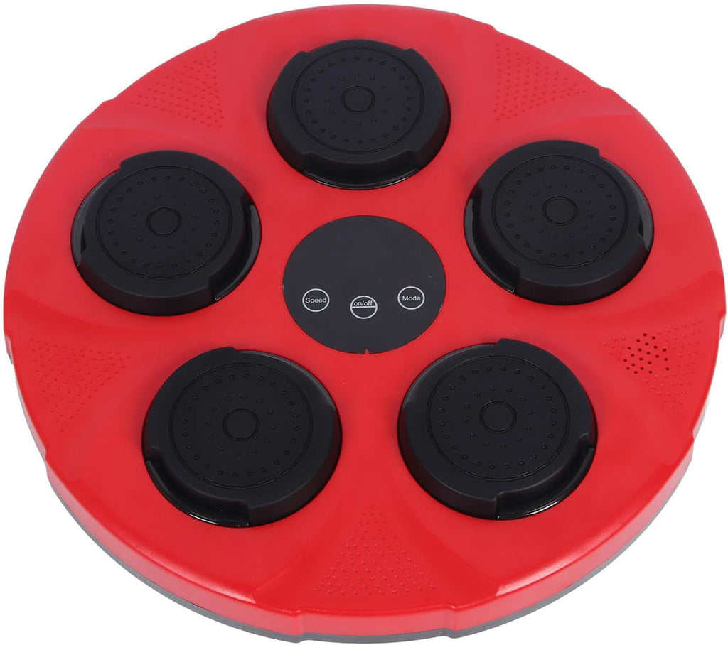 Music Boxing Machine, Anti Impact 2000mAh Electronic Punching Pad Machine Flash Effect Wall Mounted for Indoor for Kids Adults (Red)