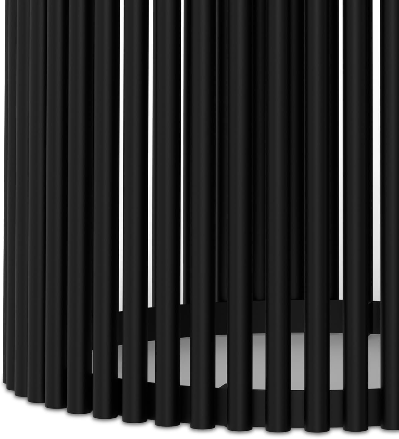SIMPLIHOME Demy Side Table - 20 inch Wide Solid Mango Wood and Metal Tall Round End Table in Natural and Black, Industrial Accent Table for Living Room or Entryway with Slatted Base, Assembled