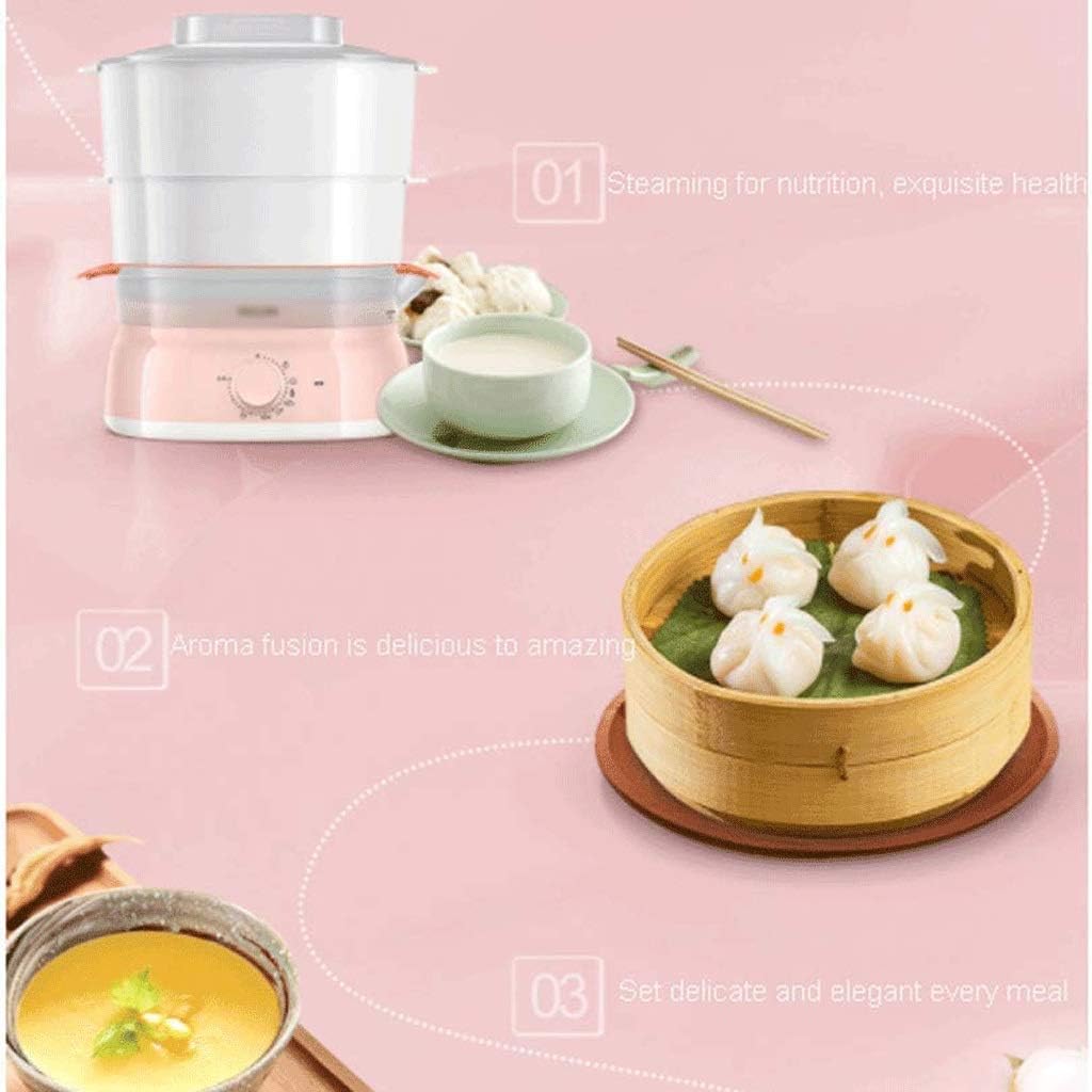 Steamer - Pink Digital Rice Cooker and Food Steamer Electric Food Heater, Food Steamer for Office and Home