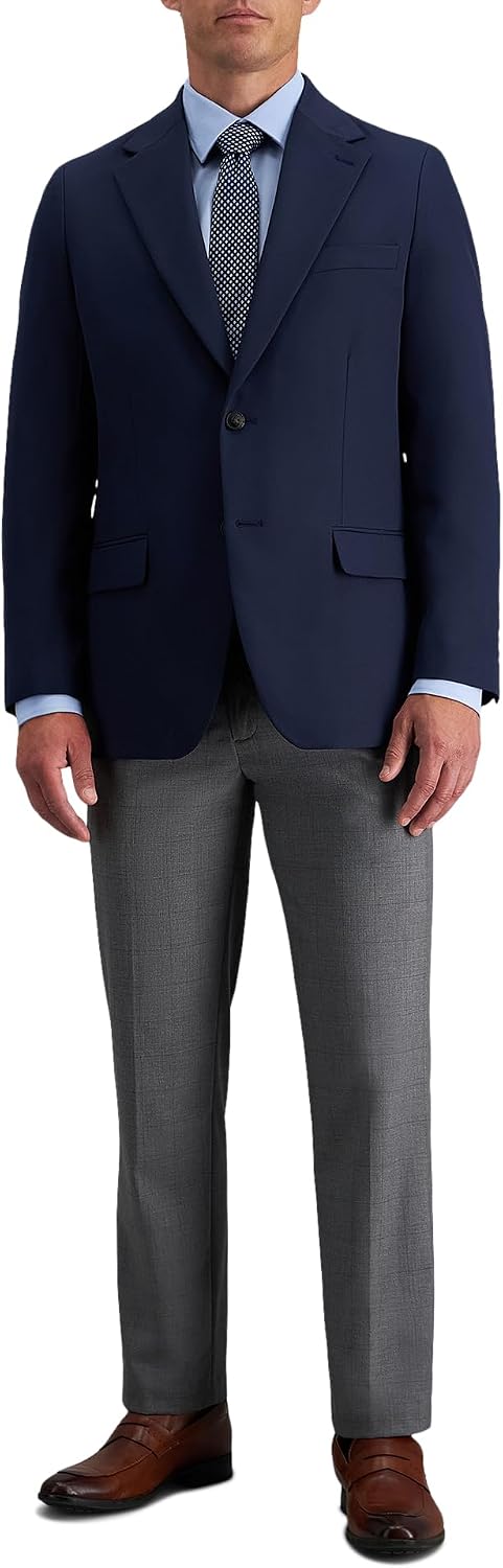 Haggar Mens The Active Series Classic Fit Gabardine Blazer (Regular and Big and Tall Sizes)