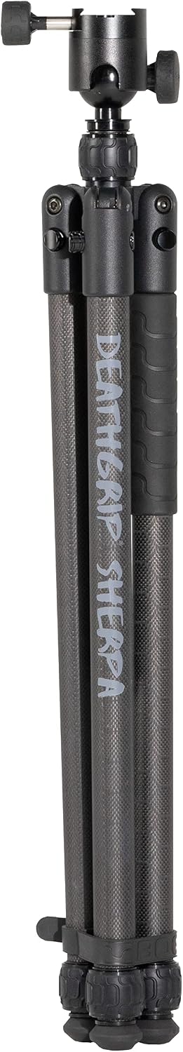 BOG DeathGrip Aluminum Tripod with Durable Frame, Lightweight, Stable Design, Bubble Level, Adjustable Legs, Shooting Rest, and Hands-Free Operation for Hunting, Shooting, and Outdoors