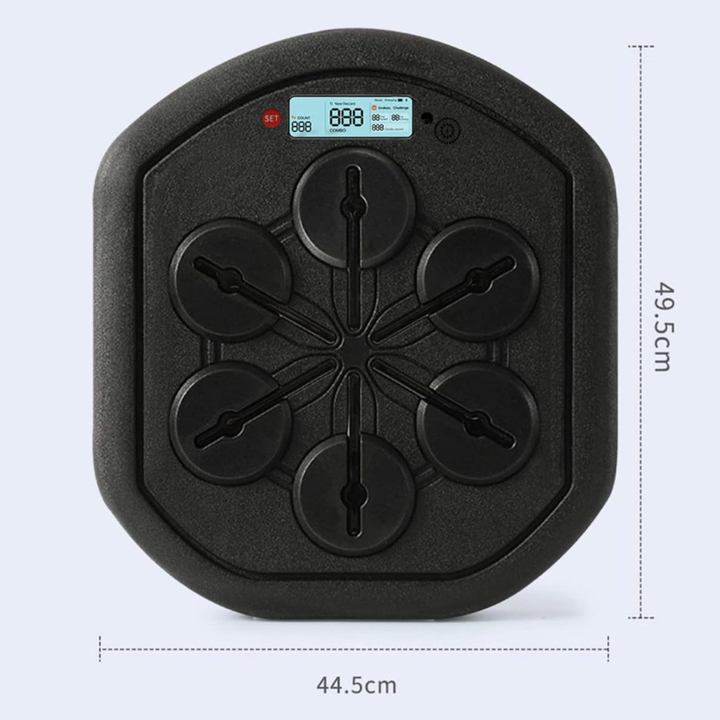 Boxing Music Machine Boxing Punch Force Tester, Boxing Practice Wall Target with Music, Light, LCD Display