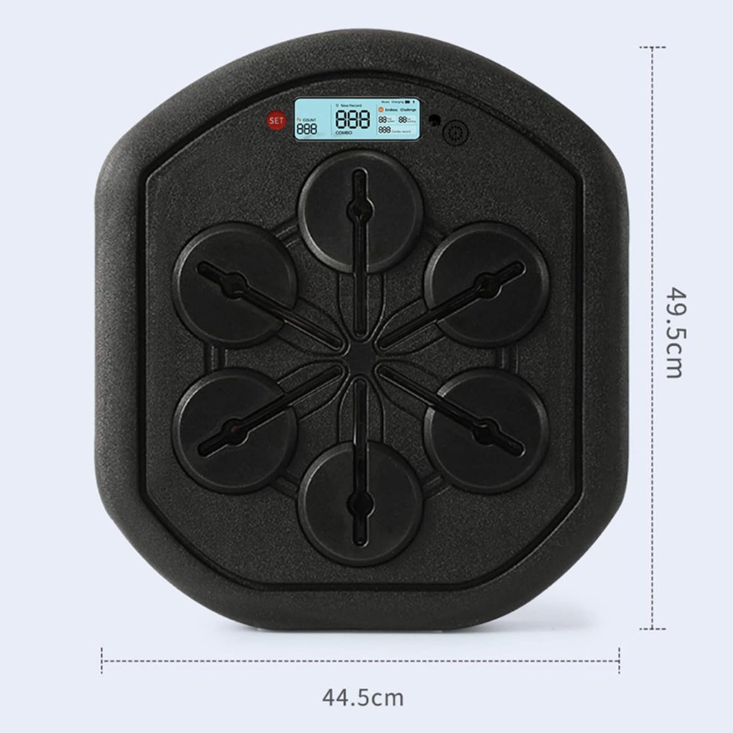 Boxing Music Machine Boxing Punch Force Tester, Boxing Practice Wall Target with Music, Light, LCD Display
