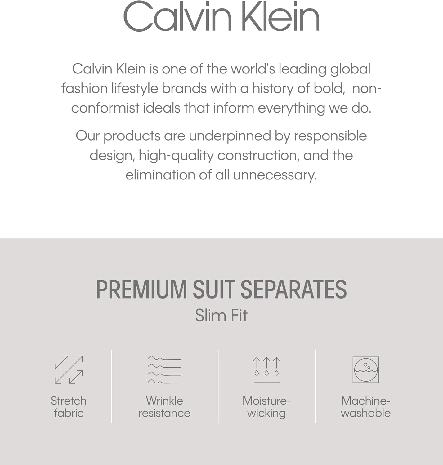 Calvin Klein Men's Slim Fit Suit Separates
