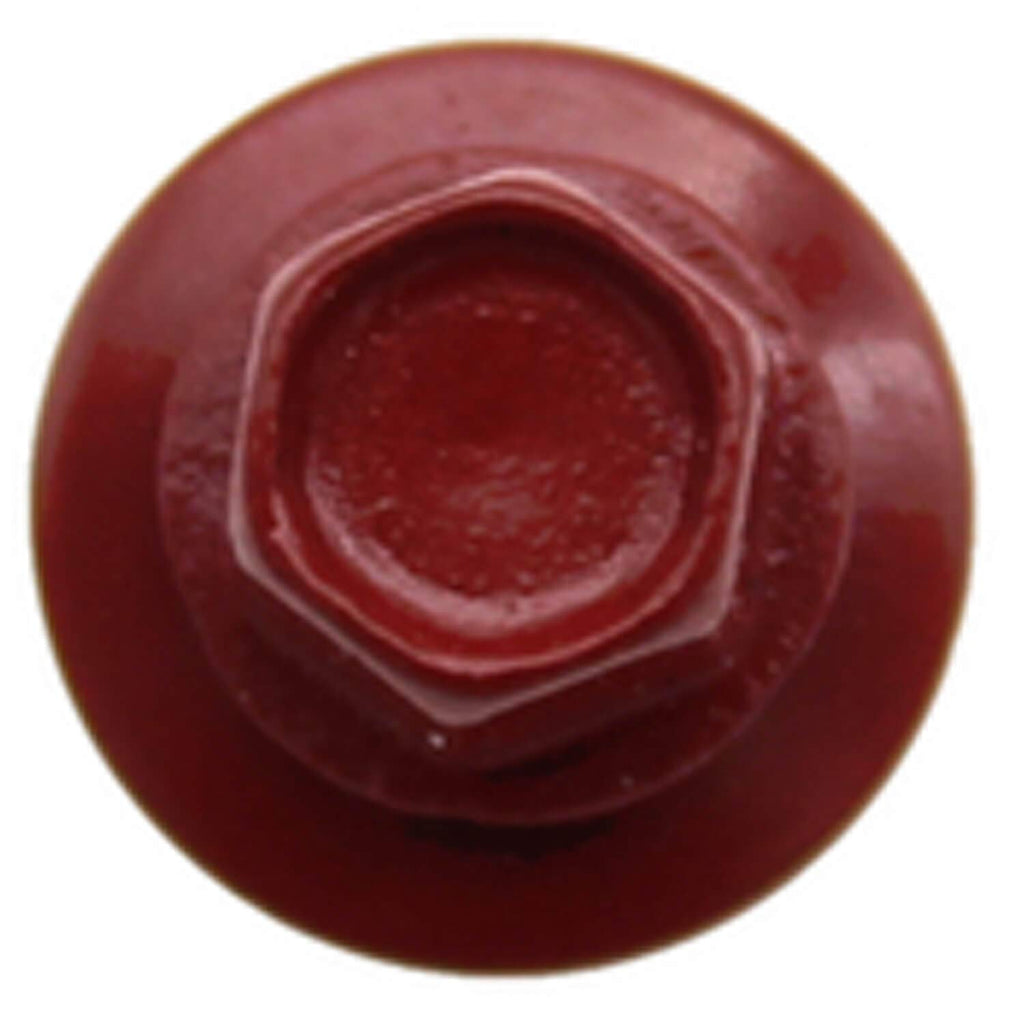 #14 Metal Roofing Screws: (1000) Screws x 1' Dark RED Hex Head Sheet Metal Roof Screw. Self Starting/Tapping Metal to woodsheet Metal Screws with EPDM Washer. for Corrugated Roofing