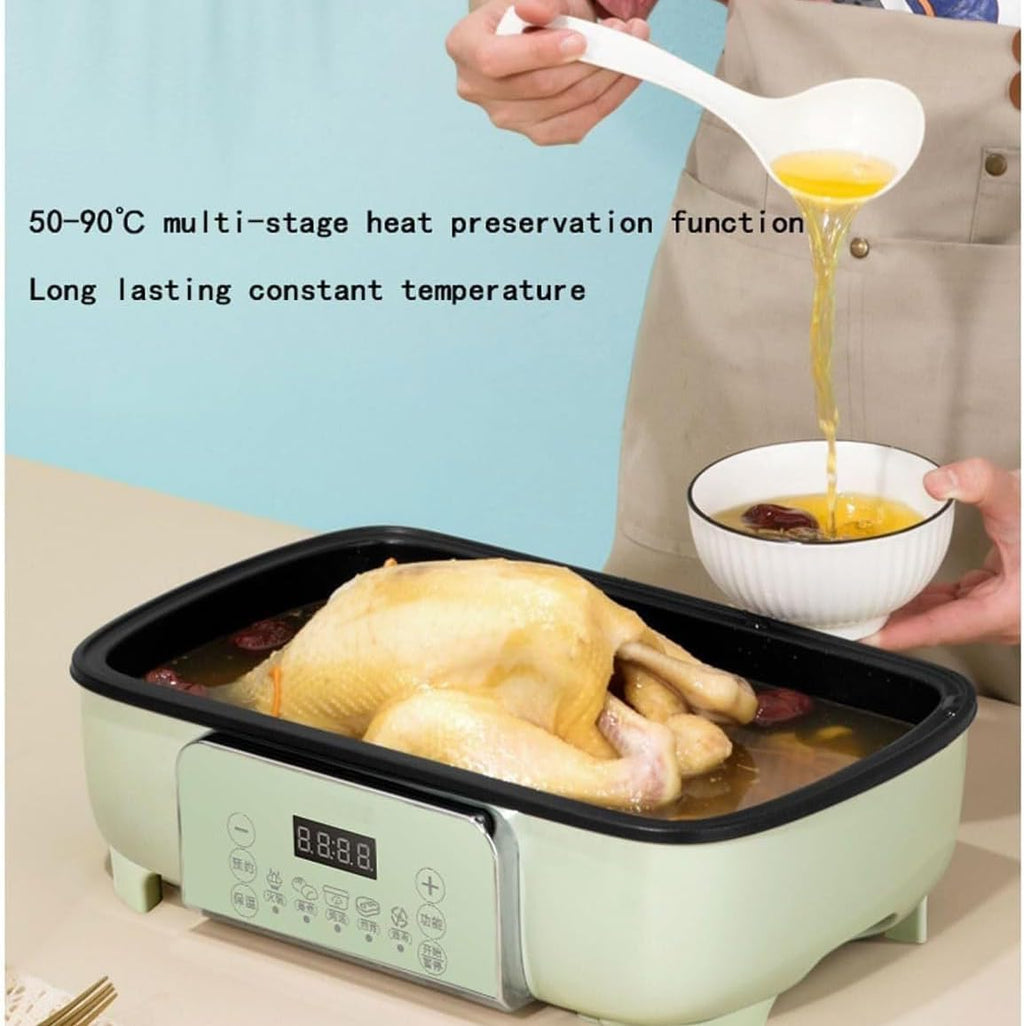 Food Steamer - 360° Steam Cycle Electric Steamer, 3 Tier Detachable Design, 12-Hour Appointment, 12-Hour Heat Preservation, Easy to Clean