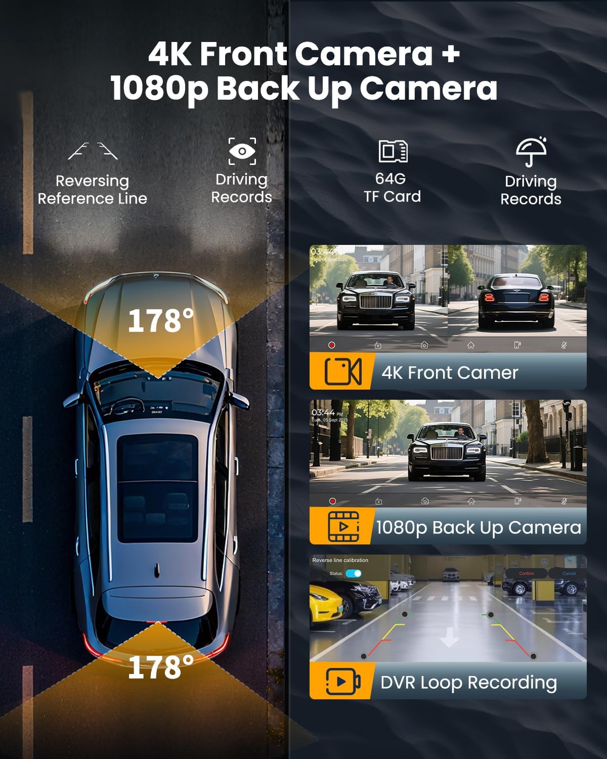 Largest 11.5'Wireless Apple CarPlay Screen for Car–Portable Carplay & Android Auto Touchscreen Car Stereo with App Control, 4K Dash Cam, Backup Camera, GPS, Mirror Link, Voice Control,for All Vehicles