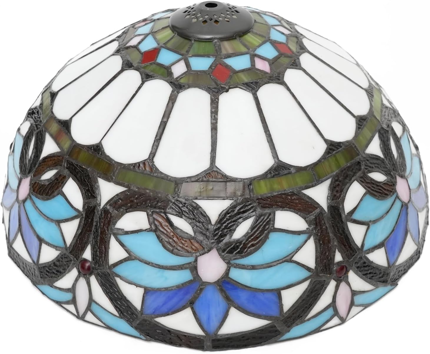 Lamp Shade Replacement 16 Inch Blue Heart Stained Glass Ceiling Light Large Vintage Art Deco For Table Lamps Floor Pendant