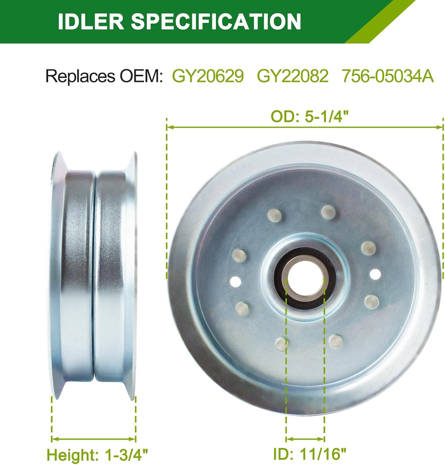 42 Inch Mower Deck Rebuild Kit - Fits John Deere D100 D105 D110 D130 LA100 LA105 LA110 LA115 LA120 LA125 LA135, Spindles(GY21098) Blades(GY20850) Idler Pulley(GY20110 GY20067 GX20367) Belt(GX20072)
