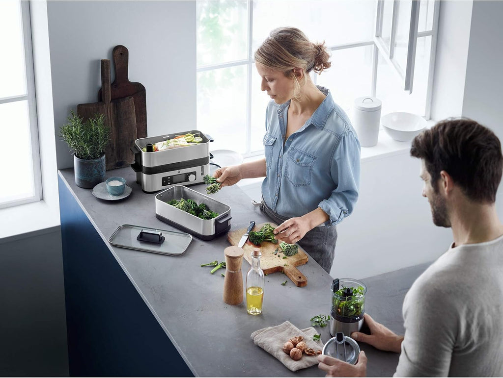 WMF 415090011 Vitalis E Steamer Steel, Black, Silver
