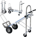 3 in 1 Convertible Hand Truck Dolly, Heavy-Duty Aluminum Hand Truck, 1000 lb Platform / 660 lb Upright Capacity Utility Cart with 10″ Pneumatic Wheels for Warehouse, Factory, Construction